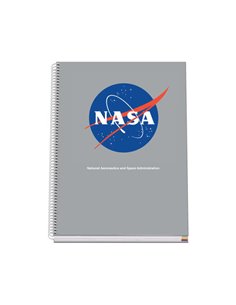Dohe Cahier Spirale Couverture rigide A4 - 228x300mm - Cubierta Carton Forrado Impreso à Couleur - Spirale Metalico Blanc - 100 