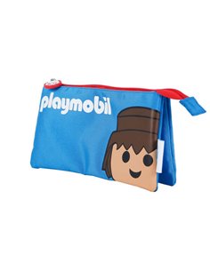 Dohe Trousse Triple Compartimento - Fabricado en Polyester Flexible et Résistant - Fermeture Double de Cremalleras - Idéal Pour 