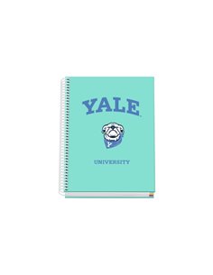 Dohe Yale Dog Cahier Spirale A5 100 Feuilles Cuadricula 5mm - Couverture rigide Impresa à todo Couleur et Plastificada en Brillo