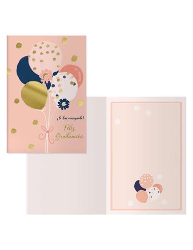 Dohe Pack de 6 Tarjetas de Felicitacion de Graduacion 11.5x17cm - Impression à Todo Couleur - Estampaciones Avec Pelicula de Cou