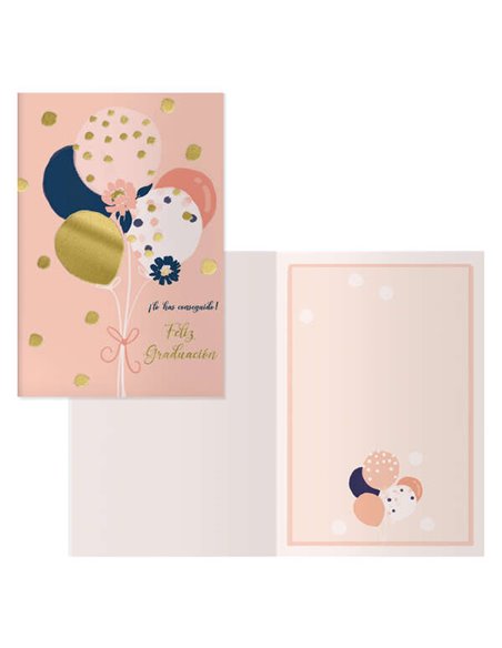 Dohe Pack de 6 Tarjetas de Felicitacion de Graduacion 11.5x17cm - Impression à Todo Couleur - Estampaciones Avec Pelicula de Cou