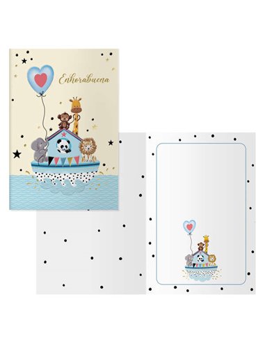 Dohe Arca Pack de 6 Tarjetas de Felicitacion Pour Nacimientos - 11.5x17cm - Impresas à Todo Couleur - Estampaciones Avec Pelicul