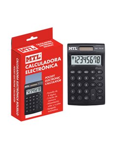 Dohe Calculadora Electronica de 8 Digitos - Alimentation Solar et à Pilas - 3 Teclas de Memoria - Apagado Automatico - Format Mi