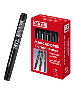 Dohe Marcadores Permanentes - Pointe Conica de 2mm - Encre Résistant à l'eau et Séchage rapide - Corps de Plastico - Clip en la 