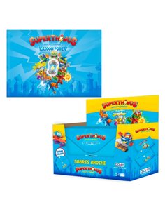 Dohe Superthings Présentoir Avec 24 Sobres - Format Apaisado - Polipropileno de 200 micras - Velcro - Couleur Bleu