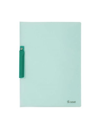 Dohe Dossier Avec Pinza Pivotante Taille A4 - Fabricado en Polipropileno Translucido de 450 Micras - Couleur Vert