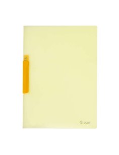 Dohe Dossier Avec Pinza Pivotante Taille A4 - Fabricado en Polipropileno Translucido de 450 Micras - Couleur Jaune