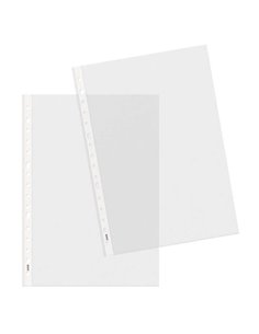 Dohe Basic Plus Pack de 100 Fundas Multitaladro Taille Folio 16 Taladros - Polipropileno Rugoso - Qualité Basica Plus