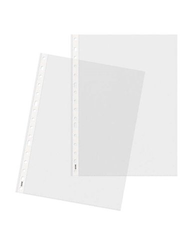 Dohe 100 Fundas Multitaladro Avec 16 Perforaciones en Polipropileno Liso Cristal - Résistant et durable