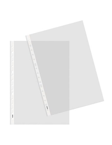 Dohe 100 Fundas Multitaladro de 16 Perforaciones - 100x100mm - Polipropileno Transparent Chair de Orange et Cristal