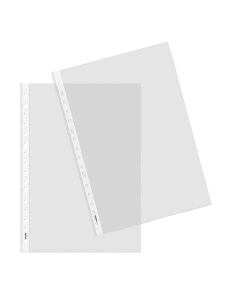 Dohe 100 Fundas Multitaladro de 16 Perforaciones - 100x100mm - Polipropileno Transparent Chair de Orange et Cristal