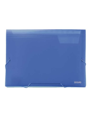 Dohe Clasificadores Acordeon de 13 Departamentos - Taille A4 Apaisado - Fabricados en Polipropileno Translucido de 700 Micras - 