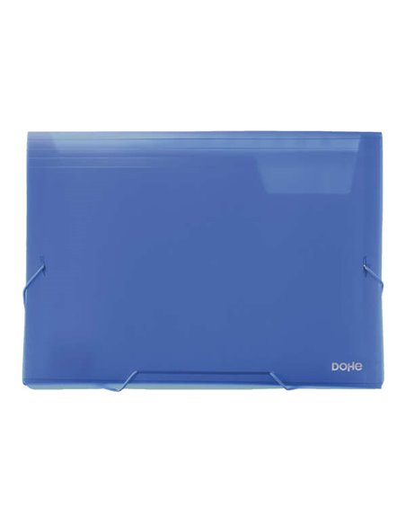 Dohe Clasificadores Acordeon de 13 Departamentos - Taille A4 Apaisado - Fabricados en Polipropileno Translucido de 700 Micras - 