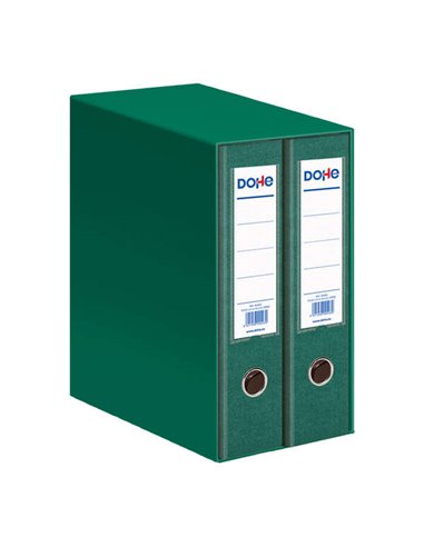 Dohe Modulo de 2 Archivadores Folio Lomo Ancho Avec Ollao et Rado - Carton Forrado Avec Polipropileno - Cantoneras Metalicas - P