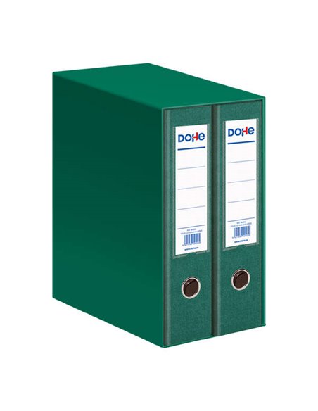 Dohe Modulo de 2 Archivadores Folio Lomo Ancho Avec Ollao et Rado - Carton Forrado Avec Polipropileno - Cantoneras Metalicas - P
