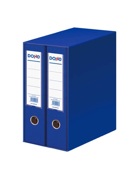 Dohe Modulo de 2 Archivadores A4 Lomo Ancho Avec Ollao et Rado - Carton Forrado Avec Polipropileno - Cantoneras Metalicas - Pala