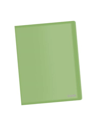 Dohe Chemise Avec 10 Fundas A4 - Couvercle Flexible de Polipropileno - Fundas Transparentes Soldadas - Couleur Vert