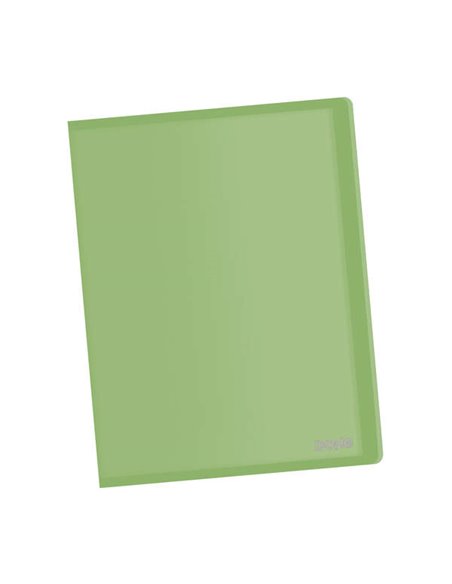 Dohe Chemise Avec 10 Fundas A4 - Couvercle Flexible de Polipropileno - Fundas Transparentes Soldadas - Couleur Vert
