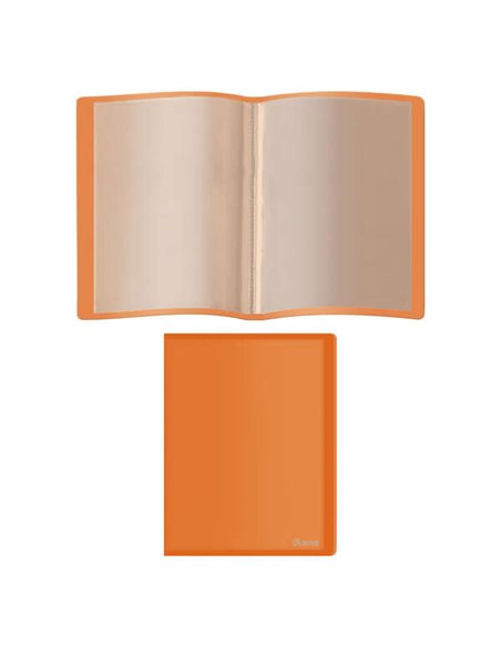 Dohe Chemise Avec 10 Fundas A4 - Couvercle Flexible de Polipropileno - Fundas Transparentes Soldadas - Couleur Orange