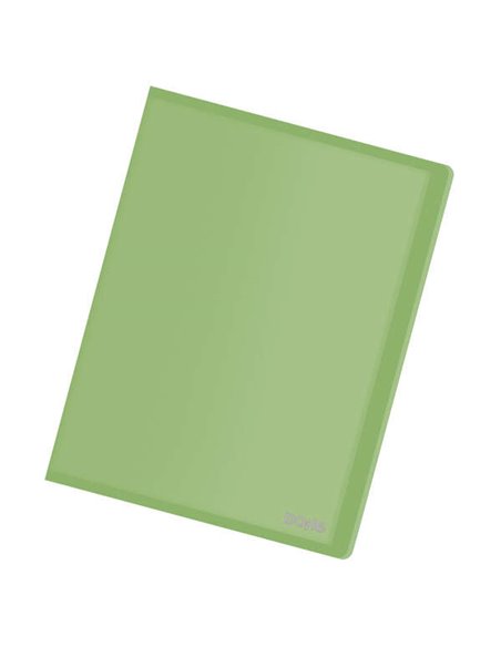 Dohe Chemise Avec 20 Fundas Transparentes Soldadas A4 80mic - Couvercle Flexible de Polipropileno - Couleur Vert