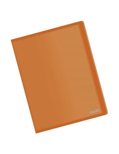 Dohe Chemise Avec 20 Fundas Transparentes Soldadas A4 80mic - Couvercle Flexible de Polipropileno - Couleur Orange
