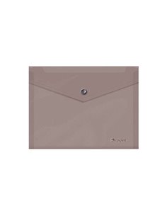 Dohe Sobre Portadocumentos A5 - Fermeture de Broche - Polipropileno Translucido 150 Micras - Couleur Gris