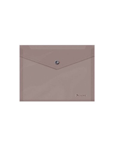 Dohe Sobre Portadocumentos A5 - Fermeture de Broche - Polipropileno Translucido 150 Micras - Couleur Gris