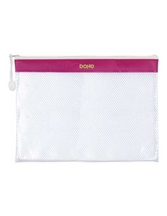 Dohe Sac Fermeture éclair PVC - 32x24mm - Idéal Pour Documentos A4 - Résistant et Durable