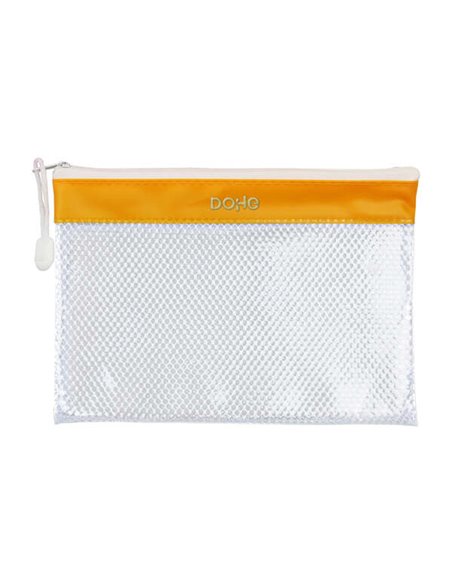 Dohe Sac Fermeture éclair PVC - 24x17.5mm - Résistant à l'eau - Idéal Pour Documentos A5