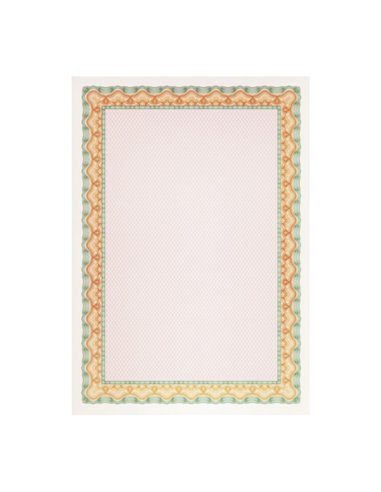 Apli Pack de 70 Feuilles de Papier Certificado - Design de Concha - 115gr - Compatible Avec Impresoras et Escritura Manual - Cou