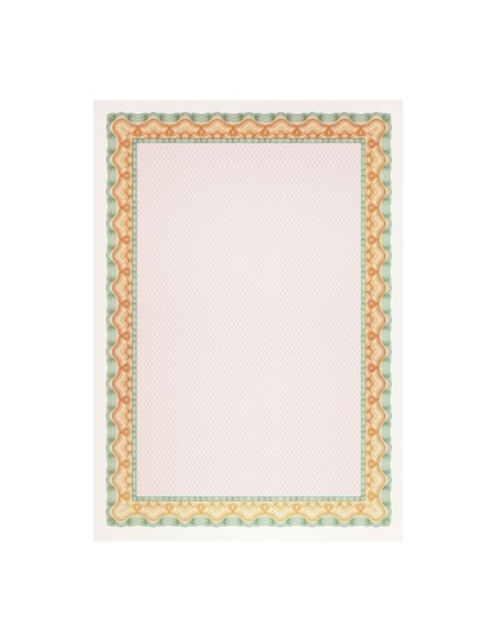 Apli Pack de 70 Feuilles de Papier Certificado - Design de Concha - 115gr - Compatible Avec Impresoras et Escritura Manual - Cou