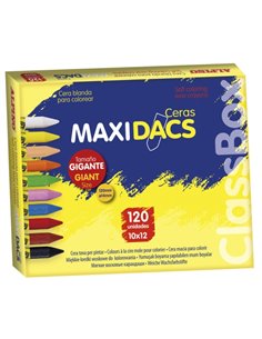 Alpino Maxidacs Economy Pack Avec 120 Ceras Blandas Pour Niños - Taille Extra Grande 120mm x 14mm - Etiqueta Anti-Manchas - Idéa