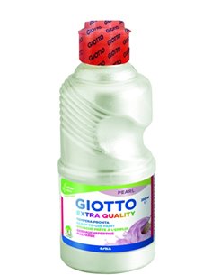 Giotto Extra Quality Pearl Tempera - 250ml - Lispa Pour le Usage - Botella Bio Pet - Couleur Blanc