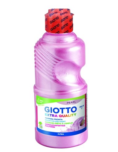Giotto Extra Quality Pearl Tempera - 250ml - Lispa Pour le Usage - Botella Bio Pet - Couleur Magenta