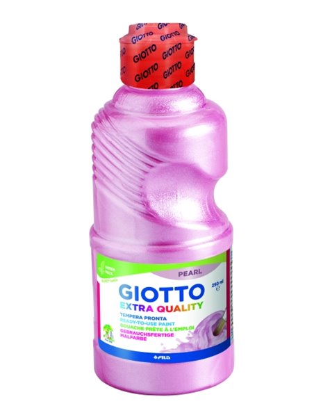 Giotto Extra Quality Pearl Tempera - 250ml - Lispa Pour le Usage - Botella Bio Pet - Couleur Magenta