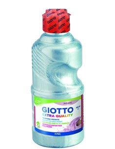 Giotto Extra Quality Pearl Tempera - 250ml - Lispa Pour le Usage - Botella Bio Pet - Couleur Cyan
