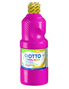 Giotto School Paint Tempera - 500ml - Lista Pour le Usage - Super Lavable - Botella Bio Pet - Couleur Magenta