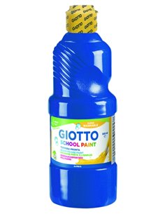 Giotto School Paint Tempera - 500ml - Lista Pour le Usage - Super Lavable - Botella Bio Pet - Couleur Bleu