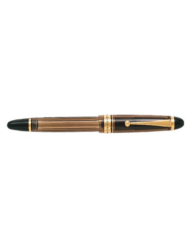 Pilot Custom 823 M Pluma Estilografica - Plumin de Oro de 14K - Corps Ambar Transparent - En Étui de Regalo Individual Avec un T