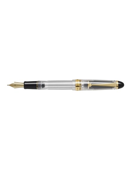 Pilot Custom 823 F Pluma Estilografica - Plumin de Oro de 14K - Corps Transparent - En Étui de Regalo Individual Avec un Tintero