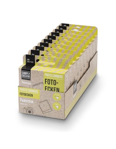 Hama Pack de 200 Esquinas Adhesivas Pour Foto - Borde 10mm - Polipropileno - Couleur Transparent