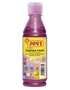 Jovi Glitter Tempera Liquida Base Eau 250ml - Particulas de Purpurina - Excelente Rendimiento - Séchage rapide - Fluidez Optima 