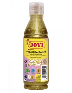 Jovi Glitter Tempera Liquida Base Eau 250ml - Particulas de Purpurina - Excelente Rendimiento - Séchage rapide - Fluidez Optima 