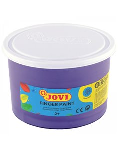 Jovi Finger Paint Bote de 500ml - Ingredientes Naturales - Couleurs Mezclables - Textura Gelatinosa - Lavable - Couleur Violet