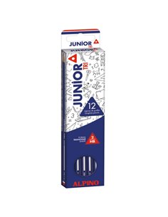 Alpino Junior Tri Pack de 12 Lapices de Grafito HB Triangulares - Espacio Pour le Nombre