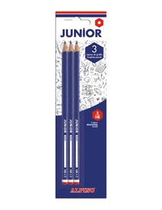 Alpino Junior Blister de 3 Lapices de Grafito HB Avec Cabecilla - Espacio Pour le Nombre