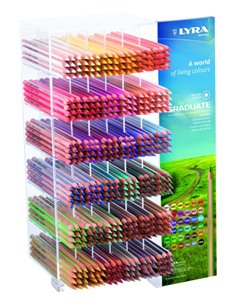 Lyra Graduate Présentoir Avec 432 Lapices de Couleurs - Hexagonal - Couleur Noir