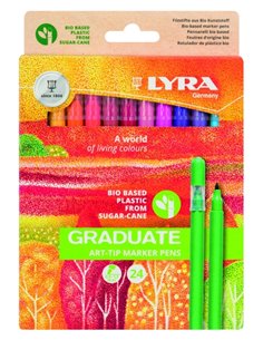 Lyra Graduate Art Tip Pack de 24 Feutres - Couleurs assorties