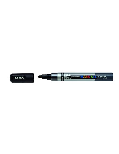 Lyra Mark All Feutre Permanent - Multisuperficie - Pointe Ronde - 2mm - Couleur Noir