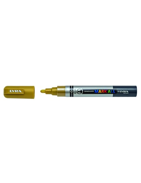 Lyra Mark All Feutre Permanent - Multisuperficie - Pointe Ronde - 2mm - Couleur Oro